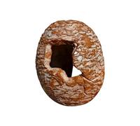 Reptile Hide, Resin Dinosaur Egg Shaped Gecko Shelter, Terrarium Accessory for Climbing Breeding Viewing and Pet Habitat Setup in Garden Home Or Bedroom, Versatile Placement, 3.15x4.33 in