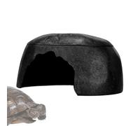 Reptile Hide Shelter, Small Lizard Hideaway with 3 Sink Design, 11.81x7.87x5.91 inches Adorable Humidifying Habitat Decor for Gecko, Bearded Dragon, Snake, Turtle, Frog