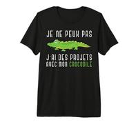 Reptile Je Ne Peux Pas J'Ai des Projets avec Mon Crocodile T-Shirt Haut de Gamme