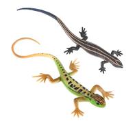 Reptile Jouets 2pcs Jouet Figurine Lézard, Lézard Réaliste en Plastique Coloré pour Collection Cadeau Enfant Halloween