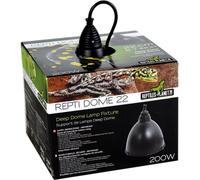 REPTILE PLANET-Support de lampe pour terrarium coloris noir Reptile Planet Reptidome 22 - diamètre 22 x H 24 cm