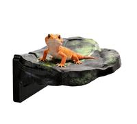 Reptile Resting Terrace - Climbing | Resin Rock Style Structure with Textured, Basking Decoration Accessory for Bearded Dragon Gecko Lizard and Snake Enclosures