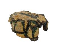 Reptile Rock Cave, Natural-Looking Tortoise Hideaway, 5.91x3.94x1.97 inches Compact Resin Aquarium Tank Decoration, Reptile Habitat Shelter for Lizards, Turtles & Frogs
