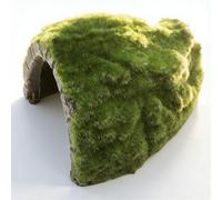 Reptile Rock Hide Cave, Cachette pour Tortue en Résine 14x12 cm, Plateau de Baignade et Cachette - Matériau Non Toxique, Décoration Aquarium et Refuge Anti - Stress