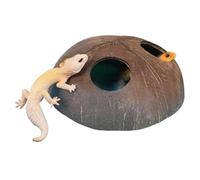 Reptile Shelter - Handmade Natural Double-Entry Decorative | Lizard Cave Shelter,for Tarantulas Chameleon Geckos Small Animal, Land Enclosures Glass Tanks Fish Tanks