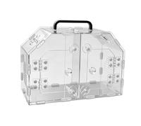 Reptile Tank Enclosure, Compact Clear Habitat for Secure Viewing, Ventilated Comfort System with Easy Access Function, Multi Species Terrarium for Gecko Lizard Frog Turtle, Transparent Acrylic Glass