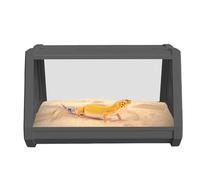 Reptile Terrarium, Large Habitat Cage, Trapezoidal Design Ventilation, Expands Viewing Area, Ideal for Bearded Dragons, Hermit Crabs, Scorpions, and Indoor Outdoor Use, 27x19x19cm