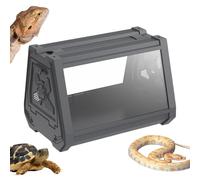 Reptile Terrarium Leopard, Gecko Habitat Container, Multipurpose Enclosure with Ventilation, Transparent Reptile Tank for Hermit Crabs, Snakes, Horned Frogs, 10.63x7.48x7.48 inches