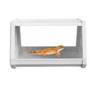 Reptile Terrarium, Multifunctional Habitat Cage for Bearded Dragon, 10.63x7.48x7.48 inches Trapezoidal Design, Expands Viewing Field, Reptile Habitat Enclosure for Scorpions