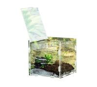 Reptile Terrarium - Portable Reptile Enclosures | Climbing Pet Breeding Box | Acrylic Feeding Boxes, Pet Climbing Terrarium Lizard Breeding Case, Tarantula Scorpion Sling Isopods Lizards