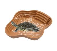 Reptile - Tortoise Bathing Pool | Reptile Habitat Accessories Enclosure with Ramp for Salamander, Bearded Dragon, Lizard, Frog, Snake, Gecko
