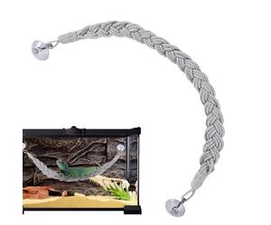 Reptile Vines Toys - Hermit Crab Climbing Jute Rope Ladder, Hermit Craab Toys with Suction Cup Hooks | for Hermmit Crab Tree Frogs,Crested Gecko Lizards Geckos Snakes