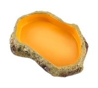 Reptile Water Bowl, Reptile Tank Basin Dish, Snake Feeding Station, 6,1 x 3,94 x 1,18 pouces, Natural Rock Style, Stable and Easy to Clean, Ideal for Terrarium Setup, Tray Decoration