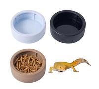 Reptile Water Bowl - Small Reptile Feeding Bowl, 3 Piece Worm Feeding Cups, plastik Water Food Dish for Gecko Bearded Dragon Lizards | Mini Dishes for Hermit Crab Snail Terrarium Tank