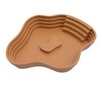 Reptile Water Dish, Tortoise Bath Pool, Habitat Accessories Enclosure Lizard Drinking Bowl Amphibian Tray Bearded Dragon Ramp for Hydration, 9.65x8.58x1.57 inches