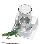Reptile Water Dispenser, Automatic Detachable Reptile Bowl, Tortoise and Gecko Drink Dispenser, Portable Hydration Dish, Amphibian Habitat Accessory for Lizards, Chameleons, Snakes, Frogs, Hermit Crab
