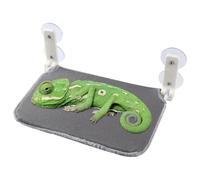 Reptile Window Perch | 11.81x17.72 inches Foldable Reptile Perch with | Suction Cup | Grey Zippered Hammock, Space-Saving Bed for Resting, Sleeping, Playing