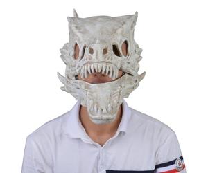 ReptileBone Face Cap - Masque De Dragon En Latex, Casque De Crâne Effrayant, Couvre-chef Complet | Couvre-chef De Costume De Bête Réaliste, Costume D'armure De Dragon Squelettique, Pour La Terreur