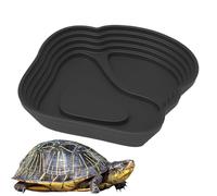 Reptiles bol d'eau avec tortues qui se baignaient, nourrir et boire un bol pour reptiles | Convient pour les tortues, les lézards, les dragons et les grenouilles plus barents, décoration d'aquarium
