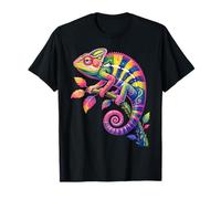 Reptiles de Fleurs Sauvages caméléon coloré pour Amoureux des lézards T-Shirt