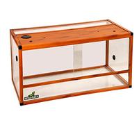 REPTILES PLANET Elégance Terrarium en Aluminium Bois Texturé 120x50x90 cm
