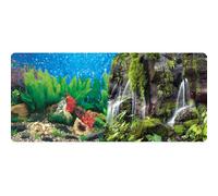 Reptiles Planet - Poster de Fond Deux Faces - Cascades Tropicales ou Plantes d'Aquarium - 0,70 x 15 m