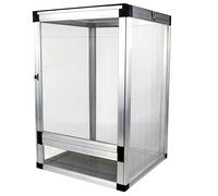 Reptiles-Planet Terrarium grillagé en aluminium anodisé pour caméléons papillons mantes religieuses phasmes L 45x45x80 cm