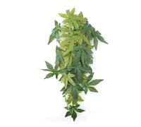 Pssopp Reptiles Vigne Artificielle en Plastique Faux Suspendus Feuilles Vert Simulation Plante Reptile Terrarium Habitat Décor Aquarium Fish Tank Ornement avec Un Ventouse(16in/40cm)