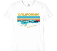 Republic Of California « California Sunset » MEREPCZTS120 T-Shirt Homme, Blanc, Taille M