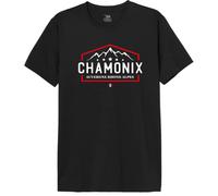 Republic Of California Chamonix Auvergne Rhone Alpes imprimée T-Shirt Homme Tee-Shirt Mode Casual Été Confortable à Manches Courtes et col Rond en Respirant Coton,Noir_Taille Large