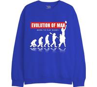 Republic Of California « Evolution of Man » UXREPCZSW043 Sweatshirt Homme, Royal, Taille XS