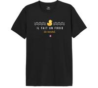 Republic Of California Il Fait Un Froid de Canard imprimée T-Shirt Homme Tee-Shirt Mode Casual Été Confortable à Manches Courtes et col Rond en Respirant Coton,Noir_Taille Medium