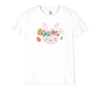 Republic Of California « Illustration Rabbit and Eggs » BOREPCZTS036 T-Shirt Garçon, Blanc, Taille 08 Ans