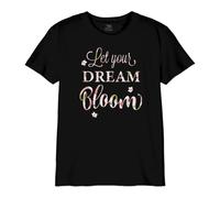 Republic Of California Let Your Dream Bloom imprimée T-Shirt Enfant Garçon Fille Tee-Shirt Mode Casual Été Confortable à Manches Courtes et col Rond en Coton,Noir_Taille 10 Ans