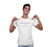REPUBLIC OF CALIFORNIA Men's Imperfect Dad imprimé T-Shirt Father's Day Gift - Men's Christmas Dad of Love Grandpa Stepfather Husband Birthday Gift,Blanc_Large