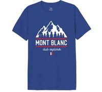 Republic Of California Mont Blanc Club Explorer imprimée T-Shirt Homme Tee-Shirt Mode Casual Été Confortable à Manches Courtes et col Rond en Respirant Coton,Cobalt_Taille X-Large