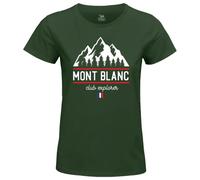 Republic Of California « Mont Blanc Club Explorer » WOREPCZTS058 T-Shirt Femme, Vert, Taille M