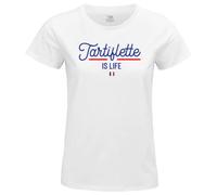 Republic Of California « Tartiflette is Life » WOREPCZTS048 T-Shirt Femme, Blanc, Taille L