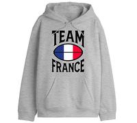 Republic Of California « Team France » UXREPCZSW028 Sweatshirt Homme, Gris Melange, Taille S