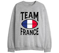 Republic Of California « Team France » UXREPCZSW041 Sweatshirt Homme, Gris Melange, Taille XL