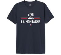 Republic Of California Vive La Montagne imprimée T-Shirt Homme Tee-Shirt Mode Casual Été Confortable à Manches Courtes et col Rond en Respirant Coton,Navy_Taille Small