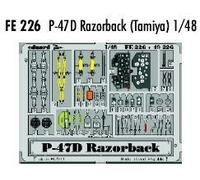 Republic P-47d Thunderbolt Razorback - Pièces Pré-Peintes En Couleur (Pour Maquettes Hasegawa) Ce Coffret Zoom Est Une Version S-Eduard