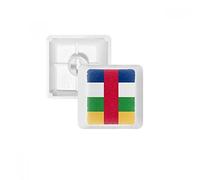 République Centrafricaine Drapeau National Afrique Country PBT Keycaps pour Clavier mécanique Blanc OEM sans Marquage d'impression R2 Multicolore