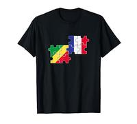 République Congo France Drapeau Français Congolais T-Shirt