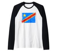 République Démocratique Congo Fierté Drapeau RDC Fiers Fans Manche Raglan