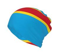 République Démocratique du Congo Drapeau Complet Multifonction Bonnet Sport Cache Col Echarpe Double Couche Haute Elasticite Bandeau Magique Spiral Dessus Ouvert UV Protection Anti Vent Masque