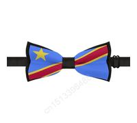 République démocratique du Congo drapeau noeud papillon pour hommes mode décontracté hommes nœuds papillon cravate cravate pour costumes de fête de mariage cravate style One size