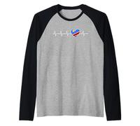 République démocratique du Congo Heartbeat Design RDC Manche Raglan