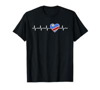 République démocratique du Congo Heartbeat Design RDC T-Shirt