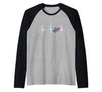 République démocratique du Congo Heartbeat EKG Pulse RDC Congo Manche Raglan